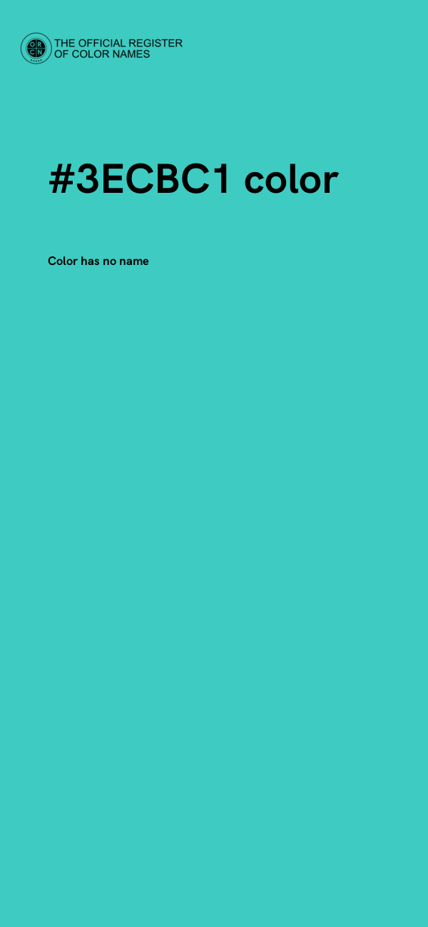 #3ECBC1 color image