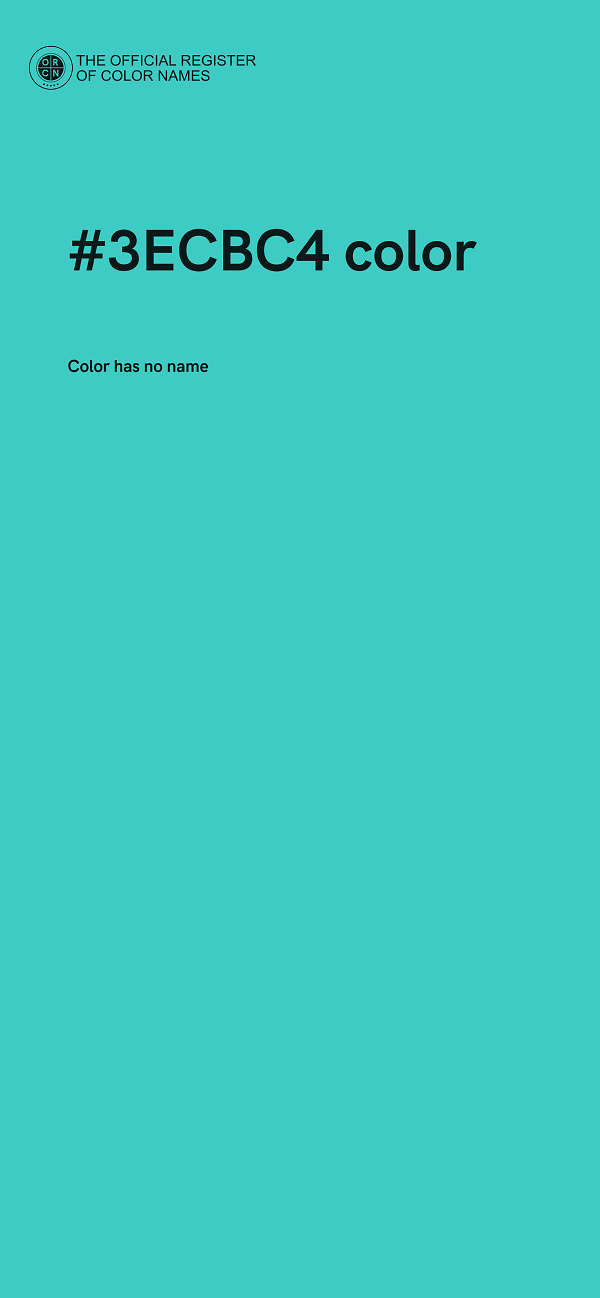 #3ECBC4 color image