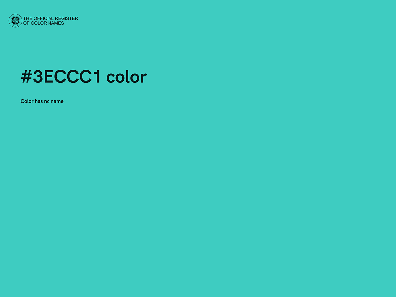 #3ECCC1 color image