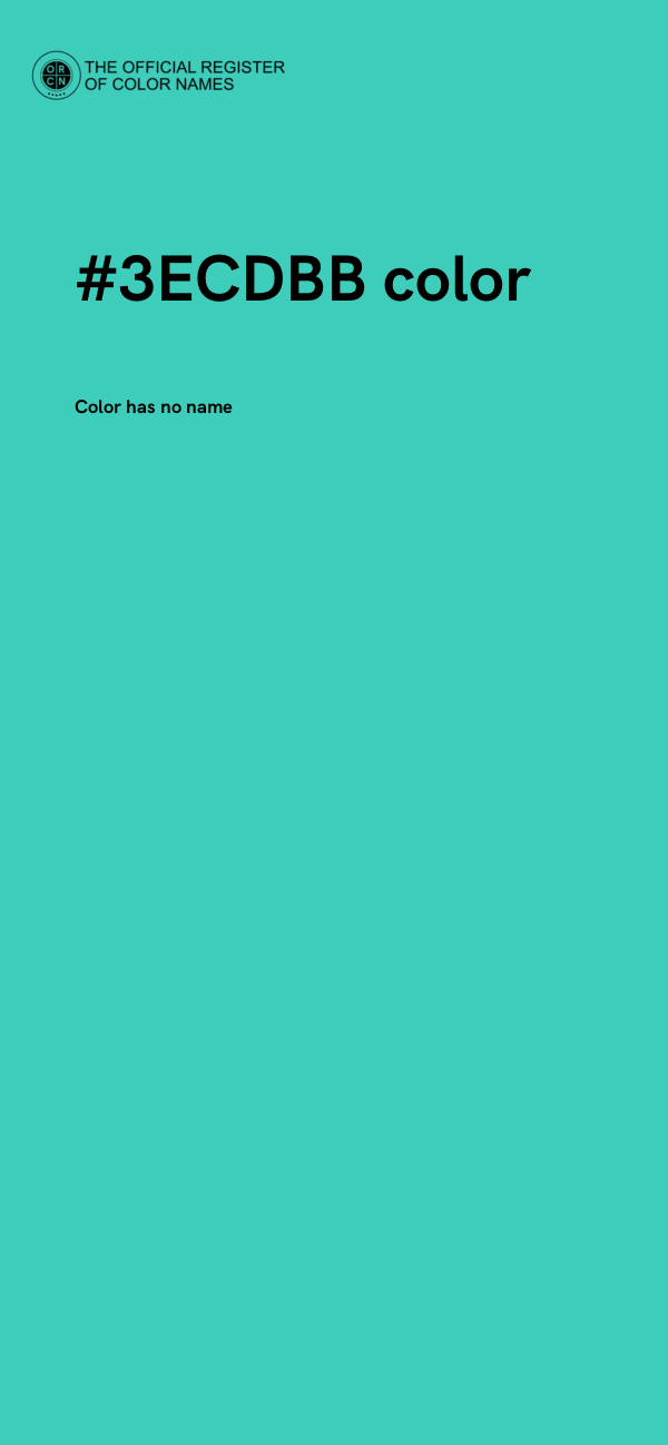 #3ECDBB color image