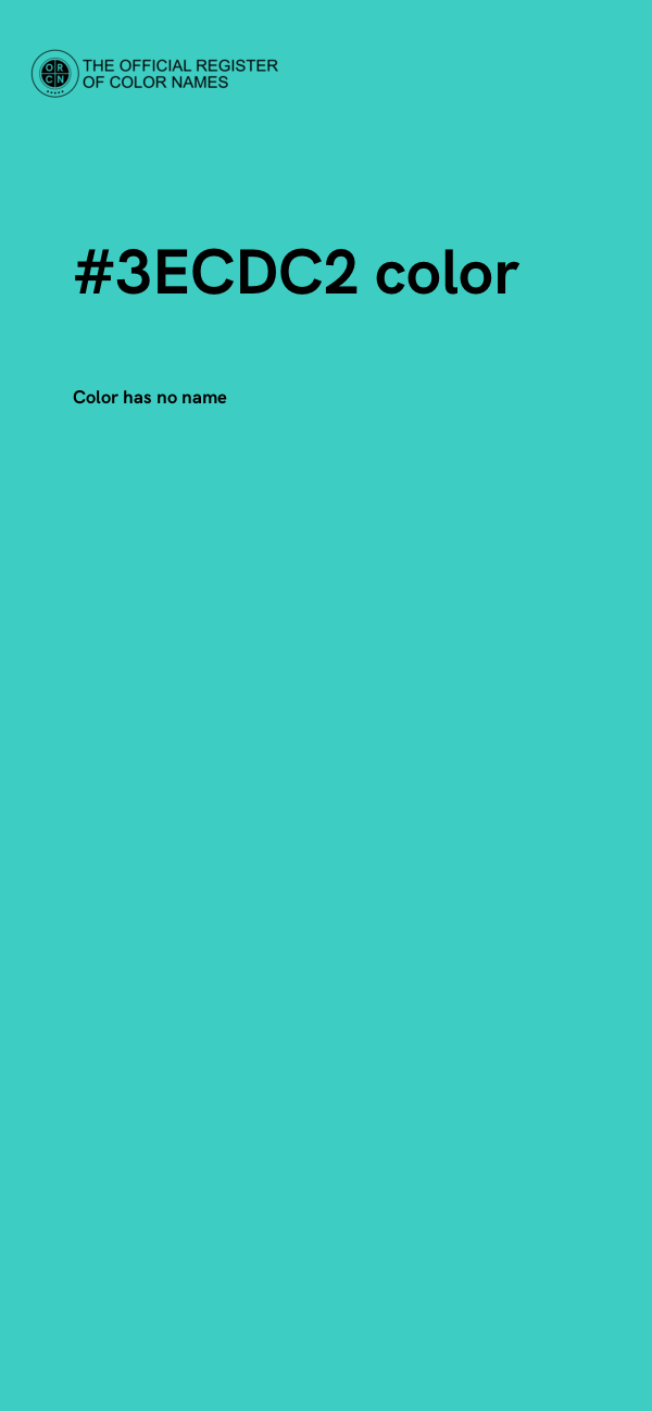 #3ECDC2 color image