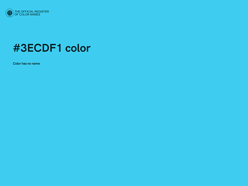 #3ECDF1 color image