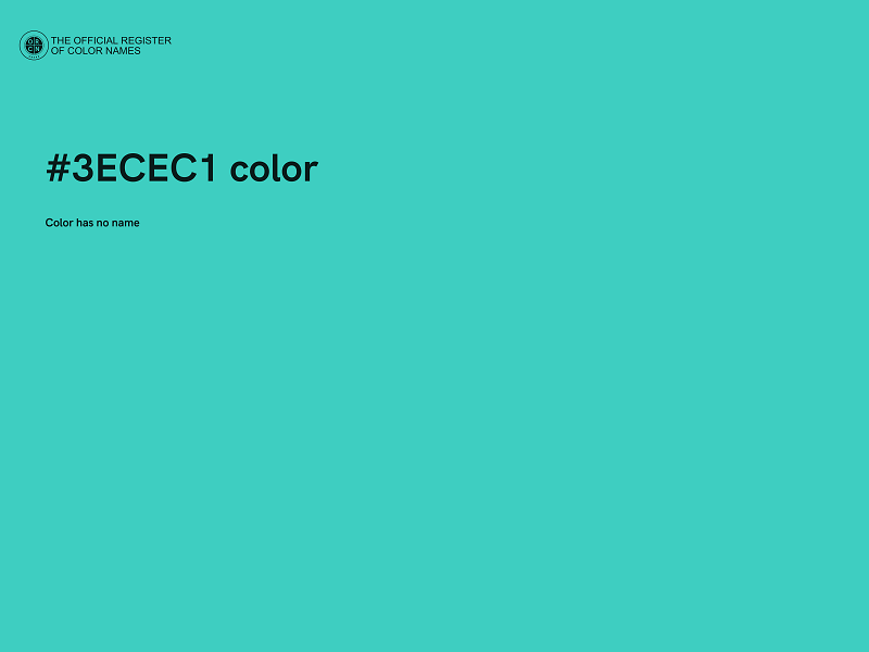 #3ECEC1 color image