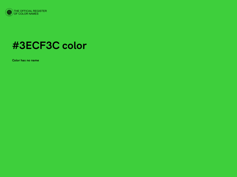 #3ECF3C color image