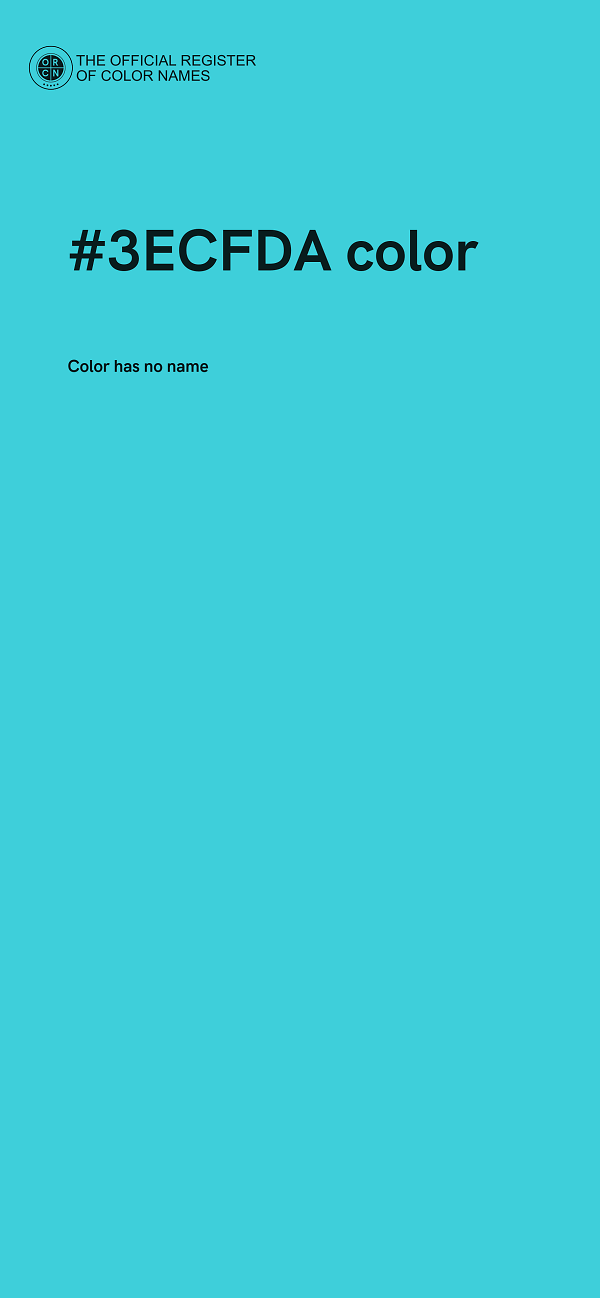 #3ECFDA color image