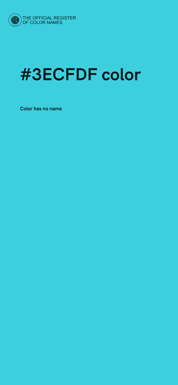 #3ECFDF color image