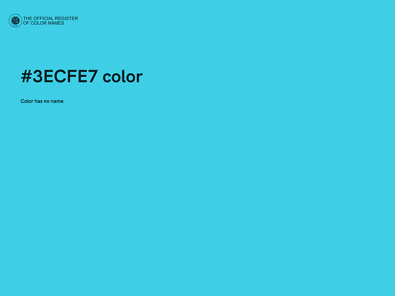 #3ECFE7 color image