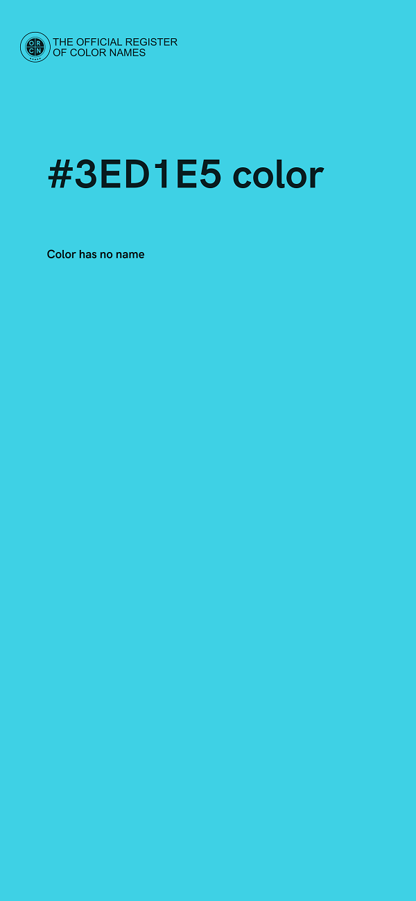 #3ED1E5 color image