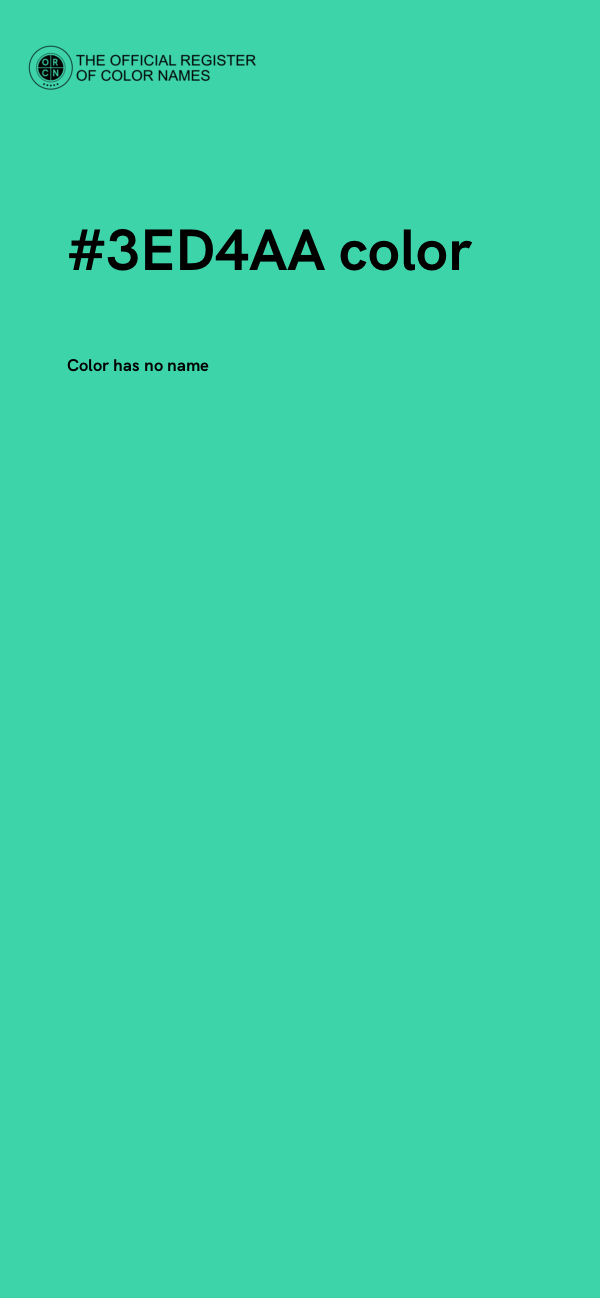 #3ED4AA color image