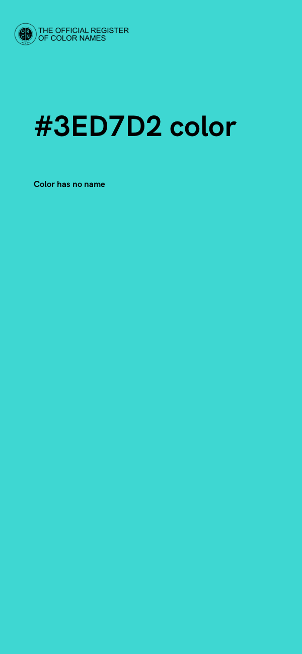 #3ED7D2 color image