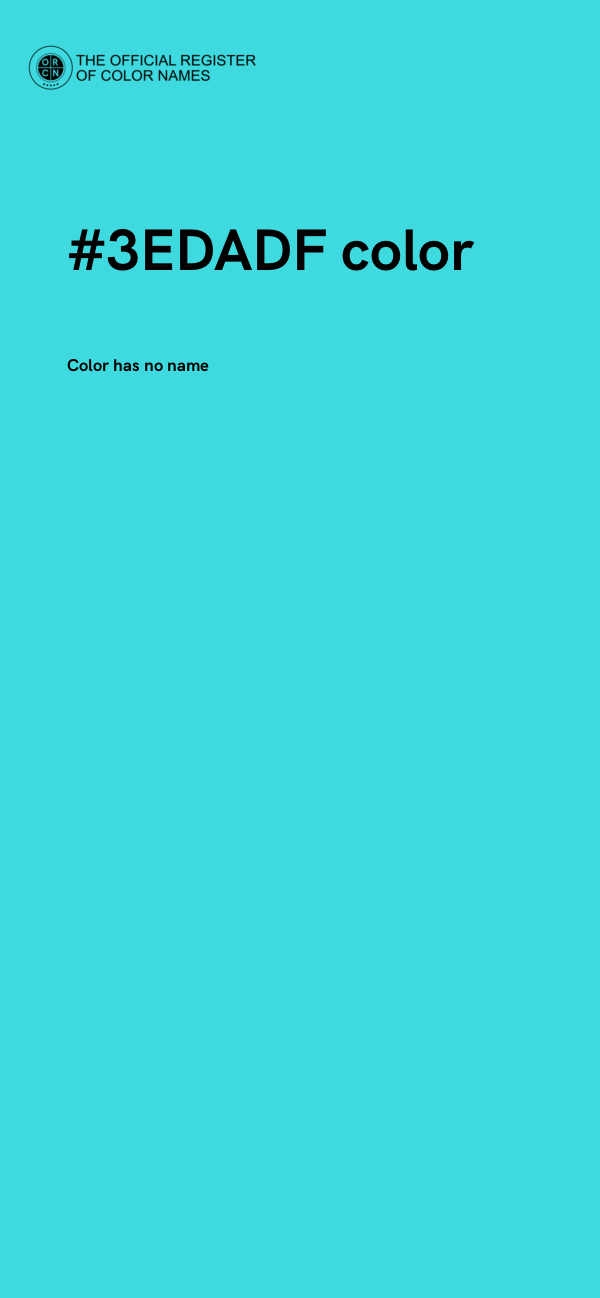 #3EDADF color image