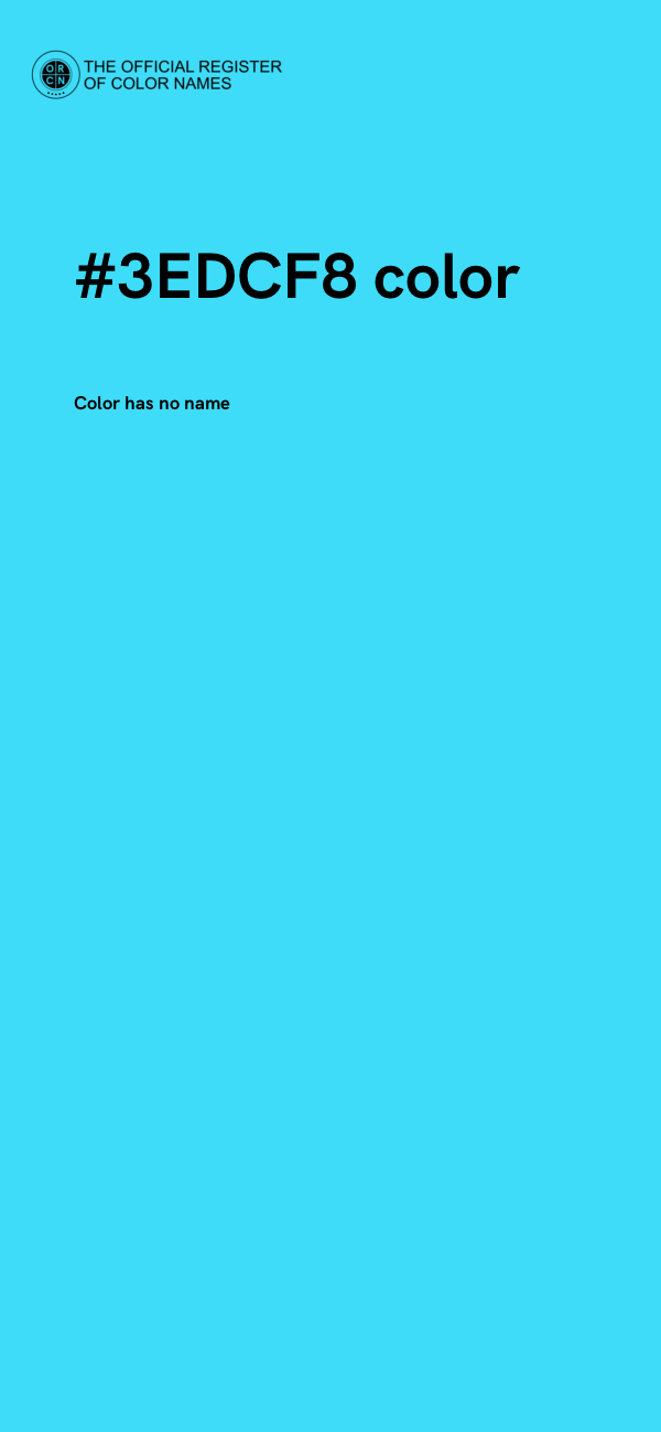 #3EDCF8 color image