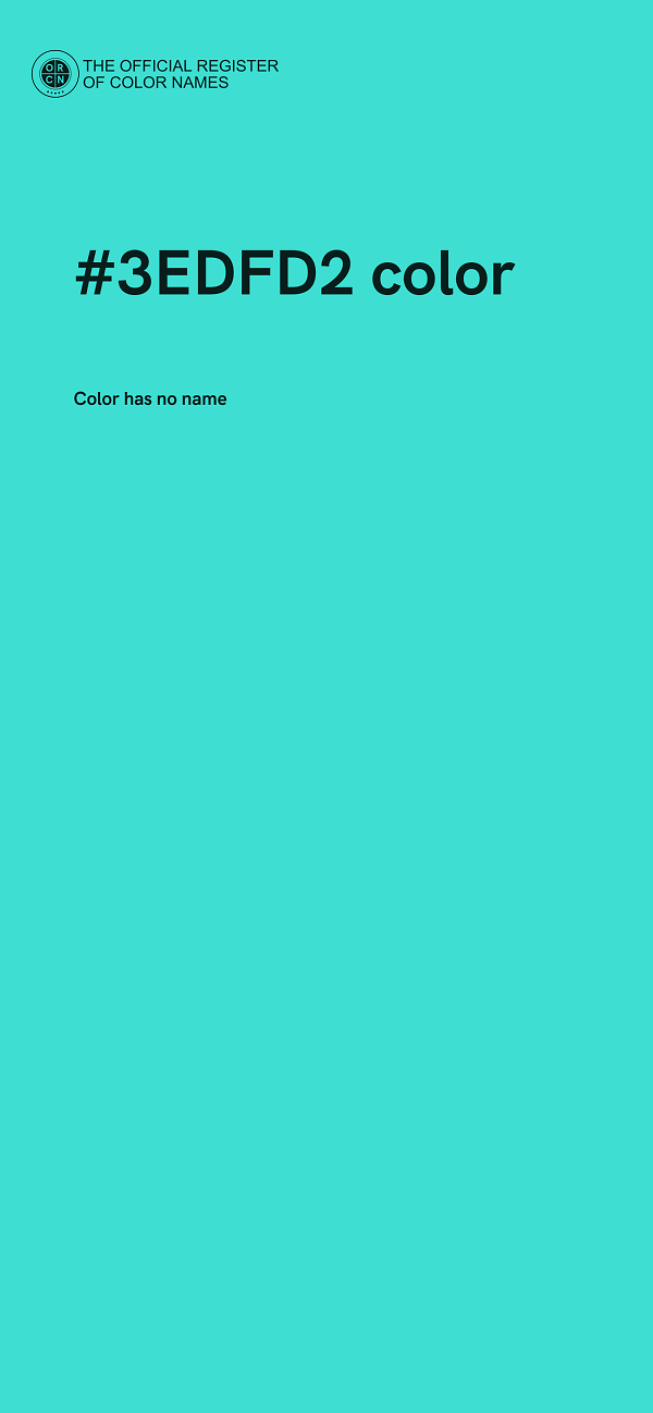 #3EDFD2 color image