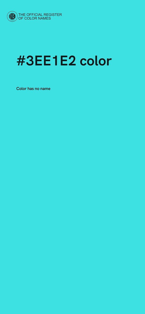 #3EE1E2 color image