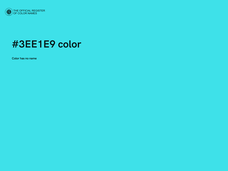 #3EE1E9 color image