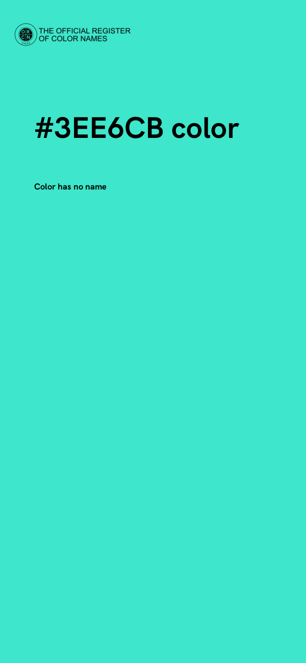 #3EE6CB color image