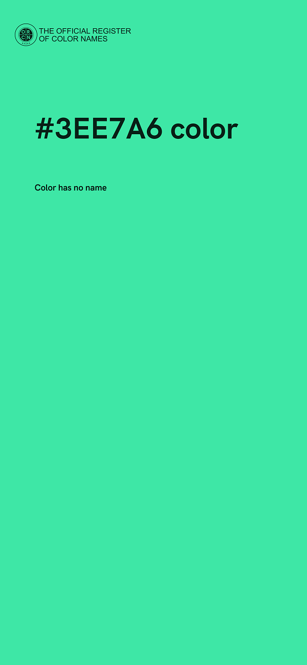 #3EE7A6 color image