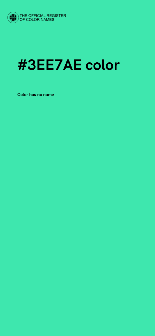 #3EE7AE color image