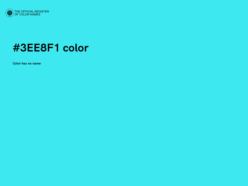 #3EE8F1 color image