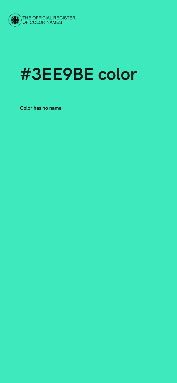 #3EE9BE color image