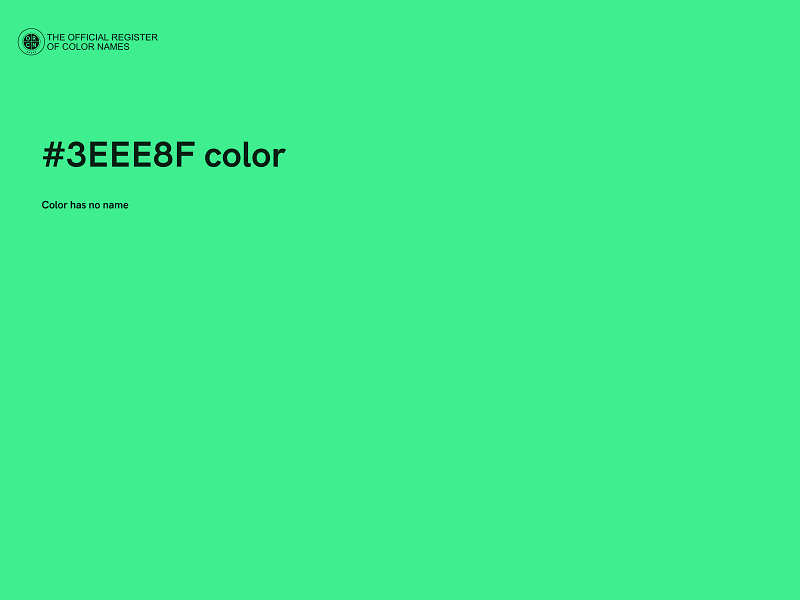 #3EEE8F color image