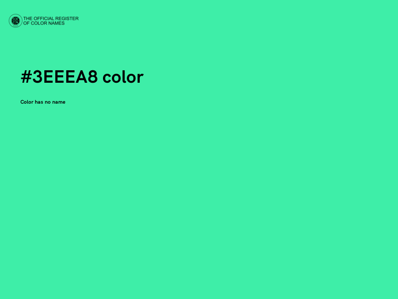 #3EEEA8 color image
