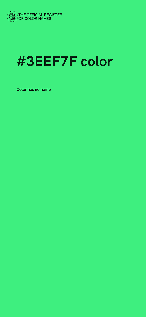 #3EEF7F color image