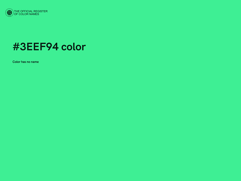 #3EEF94 color image