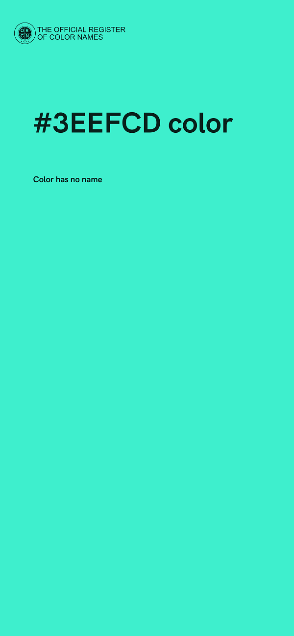 #3EEFCD color image