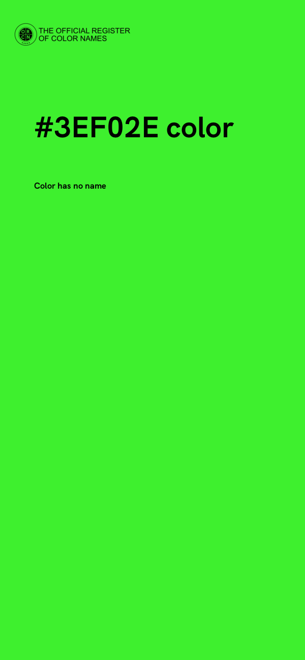 #3EF02E color image