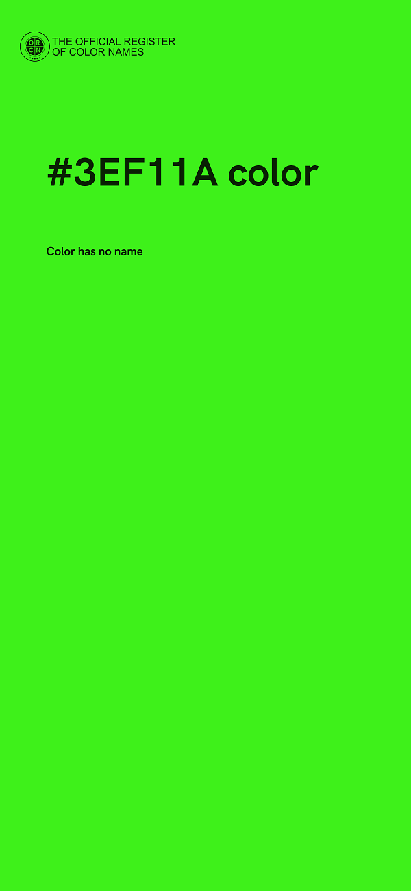 #3EF11A color image