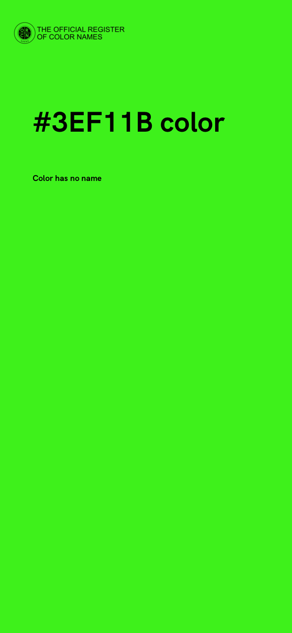 #3EF11B color image