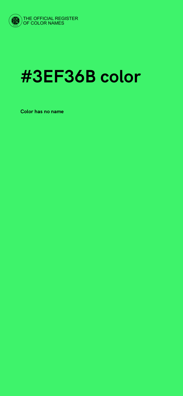 #3EF36B color image