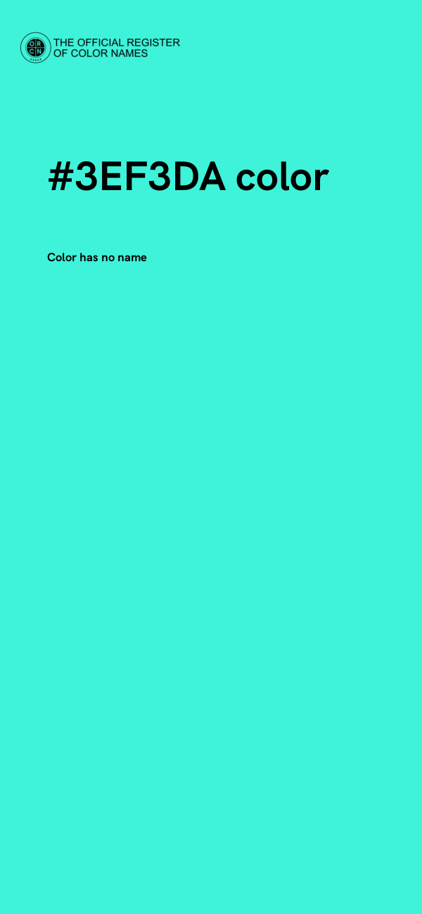 #3EF3DA color image
