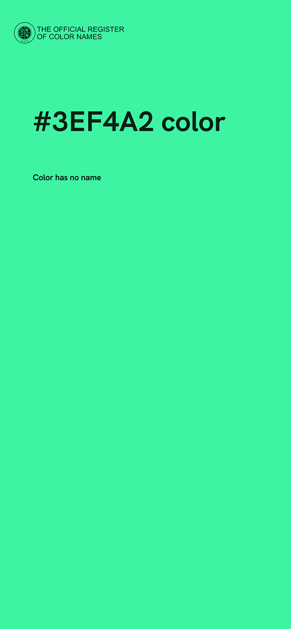 #3EF4A2 color image