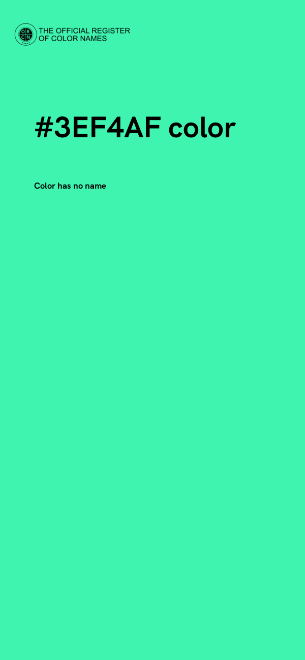 #3EF4AF color image
