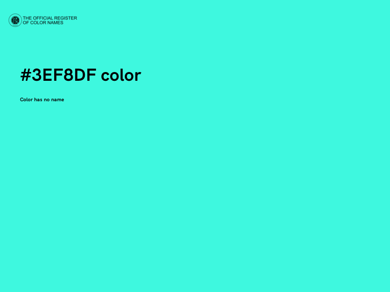 #3EF8DF color image