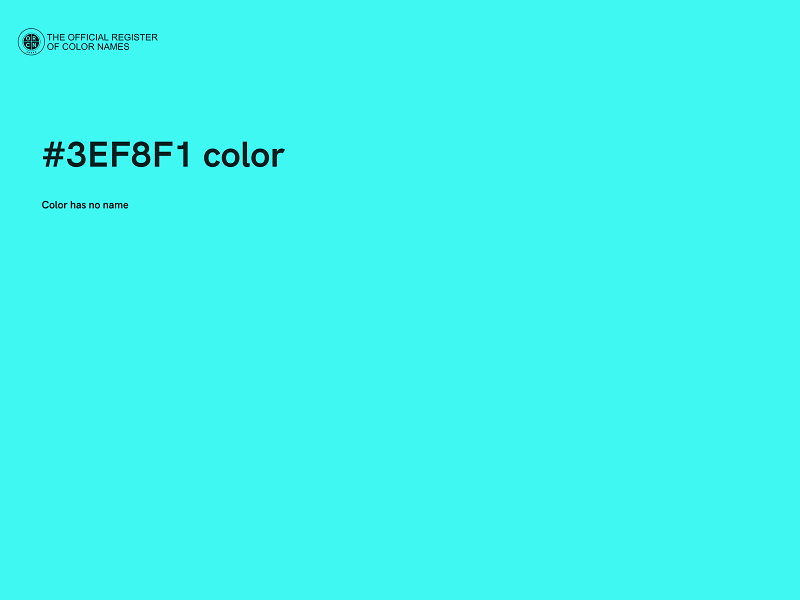 #3EF8F1 color image