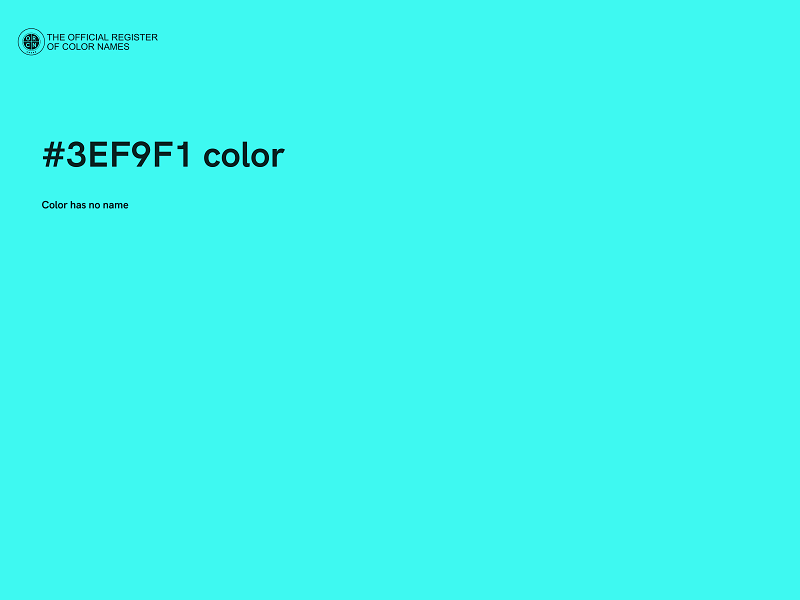 #3EF9F1 color image