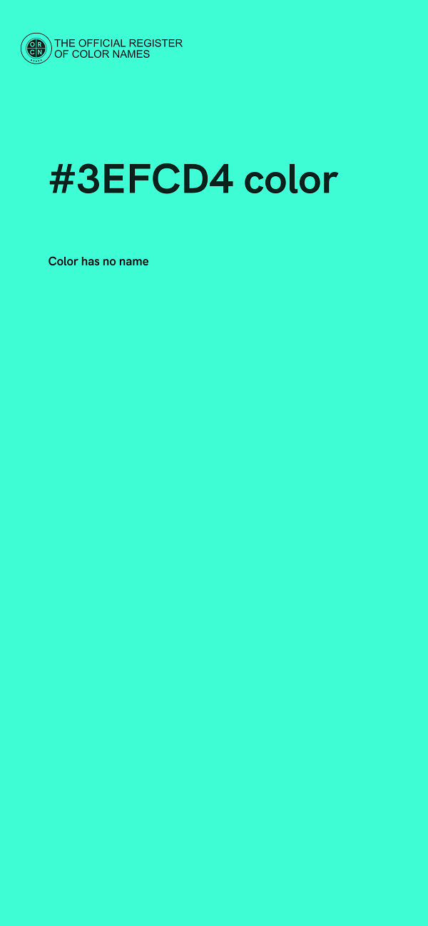 #3EFCD4 color image