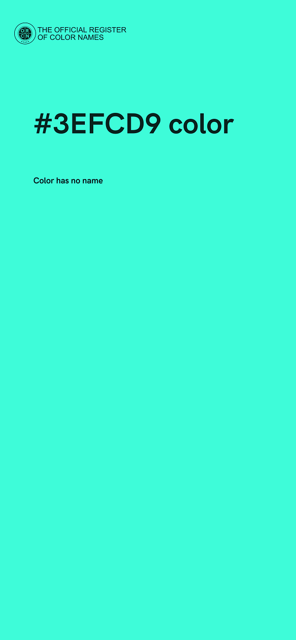 #3EFCD9 color image