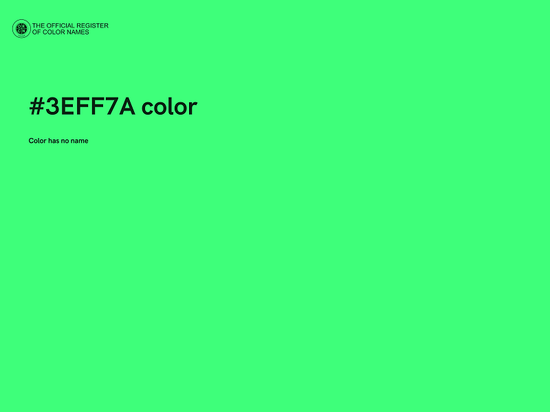 #3EFF7A color image