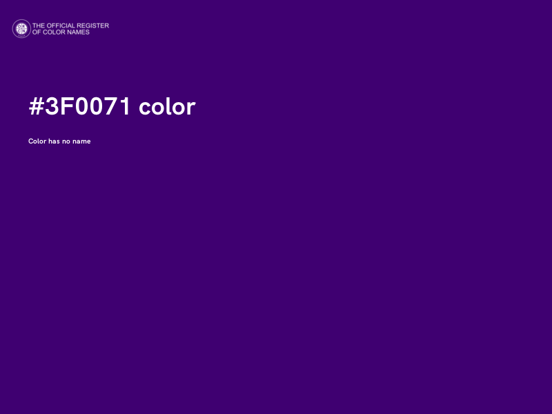#3F0071 color image