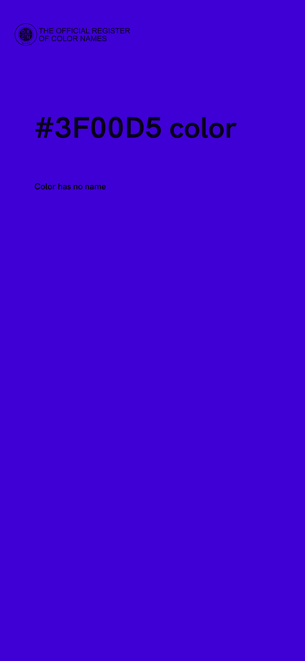 #3F00D5 color image