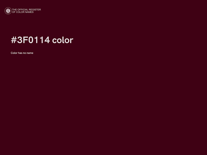 #3F0114 color image