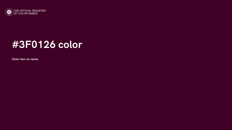 #3F0126 color image