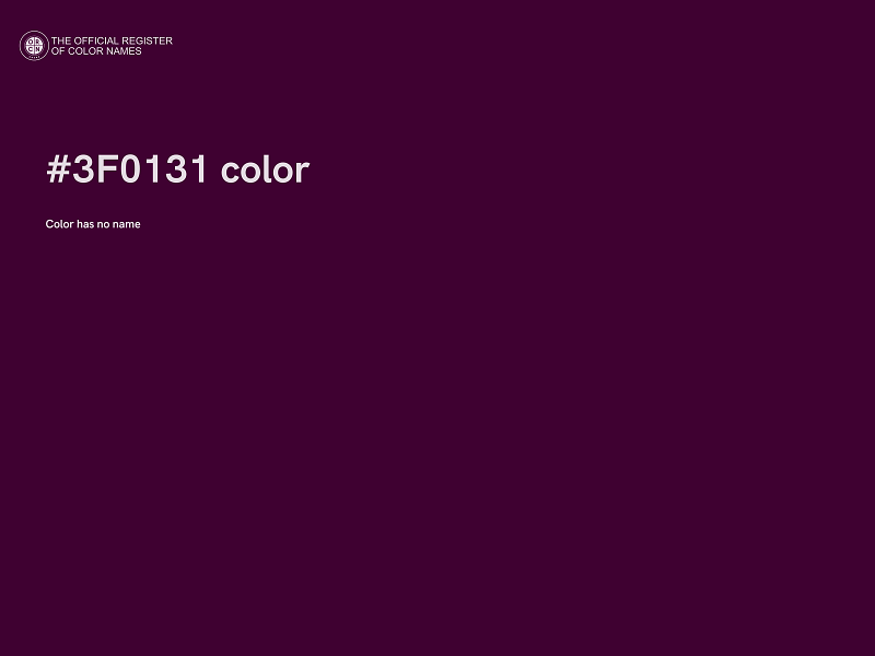 #3F0131 color image