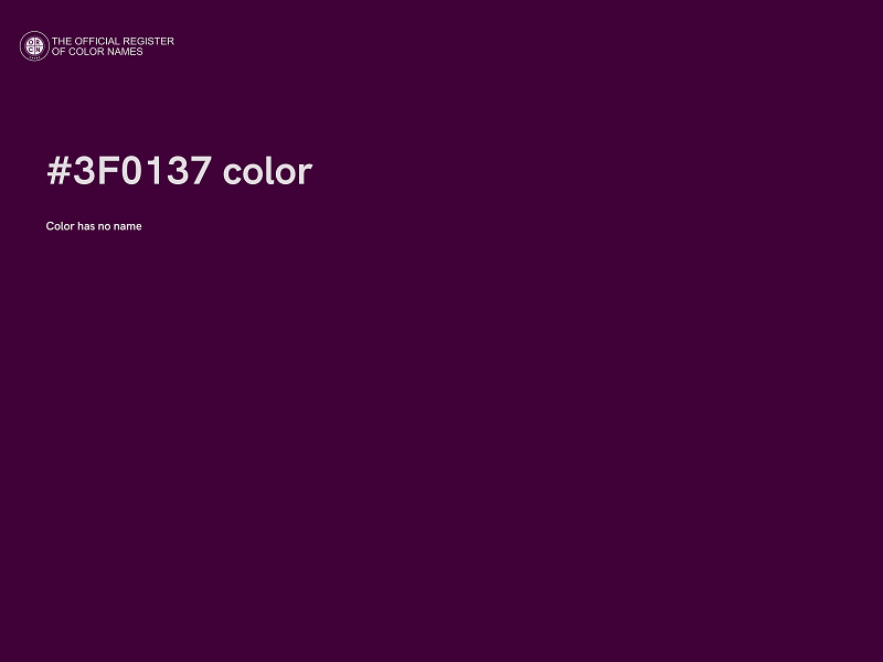 #3F0137 color image