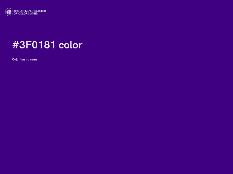 #3F0181 color image