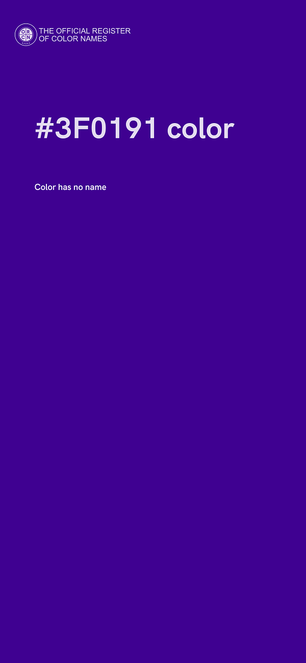 #3F0191 color image